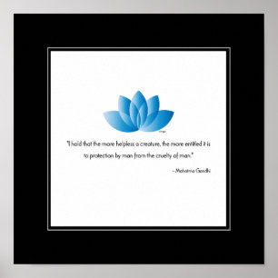 Vegan, Mahatma Gandhi - Wanddekoration Poster