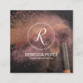 Vegan Makeup Artist Quadratische Visitenkarte (Vorderseite)