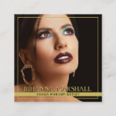 Vegan Makeup Artist Square Business Card Quadratische Visitenkarte (Vorderseite)