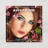 Vegan Makeup Artist Square Business Card Quadratische Visitenkarte (Vorderseite)