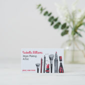 Vegan Makeup Artist Visitenkarte (Stehend Vorderseite)