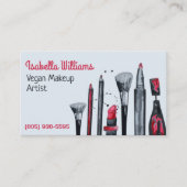 Vegan Makeup Artist Visitenkarte (Vorderseite)