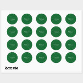 Vegan meal Request Sticker, Dark-Green, White Runder Aufkleber (Blatt)