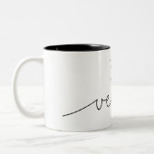 Vegan Minimalistisch Zweifarbige Tasse (Links)