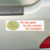 Vegan (mit Karotten-Grafik) Autoaufkleber (Auf Auto)