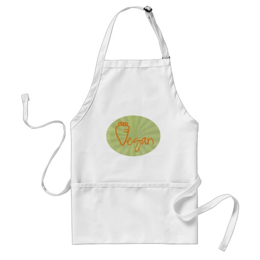 Vegan (mit Karotten-Grafik) Schürze (Vorne)