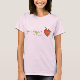 Vegan mit meiner ganzen Liebe (rotes Apfelherz) T-Shirt