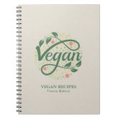 Vegan- Modernes Design der Kreativtypografie Notizblock (Vorderseite)