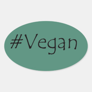 #Vegan Ovaler Aufkleber