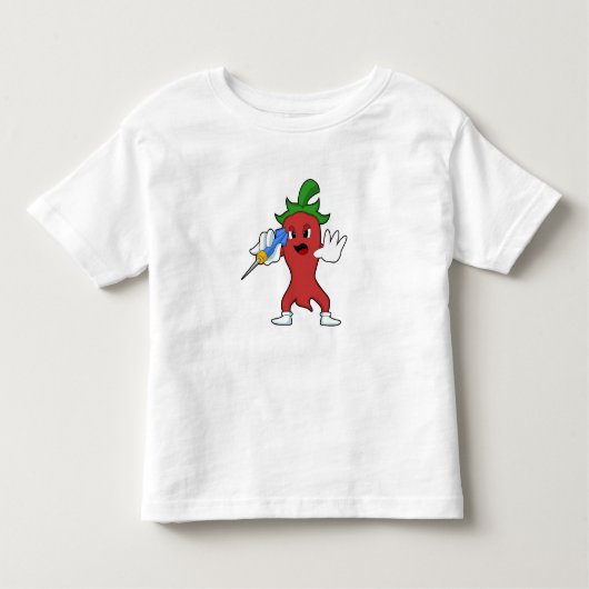 Vegan Pepper bei Darts mit Dart.PNG Kleinkind T-shirt (Vorderseite)