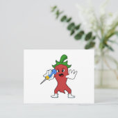 Vegan Pepper bei Darts mit Dart.PNG Postkarte (Stehend Vorderseite)