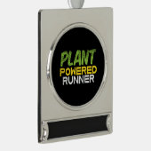 Vegan - Pflanze Powered Runner Banner-Ornament Silber (Rechts)