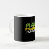 Vegan - Pflanze Powered Runner Kaffeetasse (Vorderseite Links)
