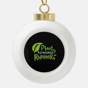 Vegan - Pflanze Powered Runner Keramik Kugel-Ornament