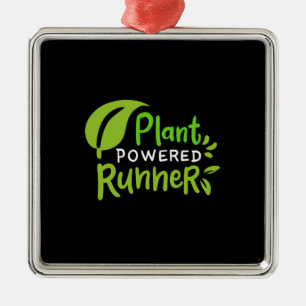 Vegan - Pflanze Powered Runner Ornament Aus Metall