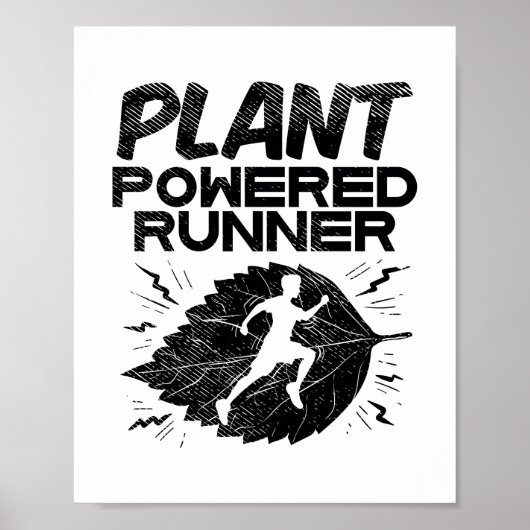 Vegan - Pflanze Powered Runner Poster (Vorne)