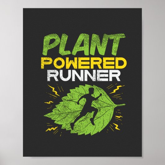 Vegan - Pflanze Powered Runner Poster (Vorne)