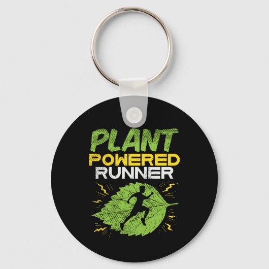 Vegan - Pflanze Powered Runner Schlüsselanhänger (Vorderseite)