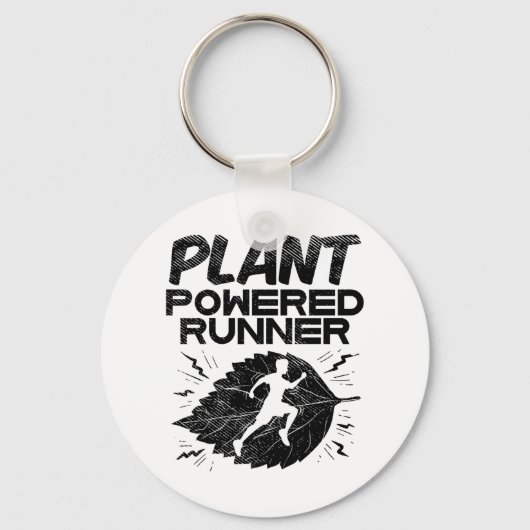 Vegan - Pflanze Powered Runner Schlüsselanhänger (Vorderseite)