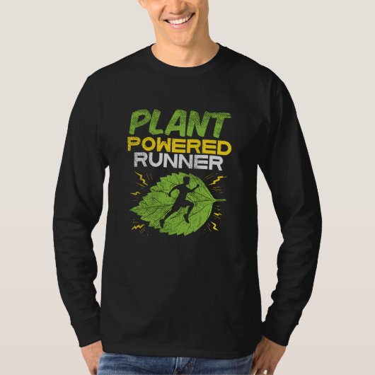 Vegan - Pflanze Powered Runner T-Shirt (Vorderseite)