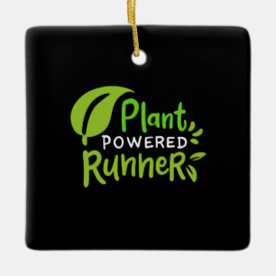 Vegan - Pflanzenpowered Läufer Keramikornament