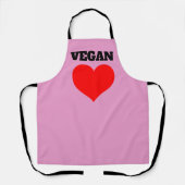 VEGAN PINK KITCHEN APRON SCHÜRZE (Vorderseite)