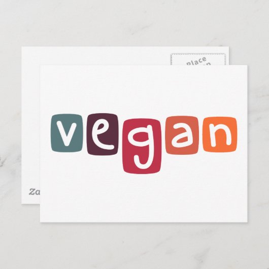 Vegan Postkarte (Vorne/Hinten)