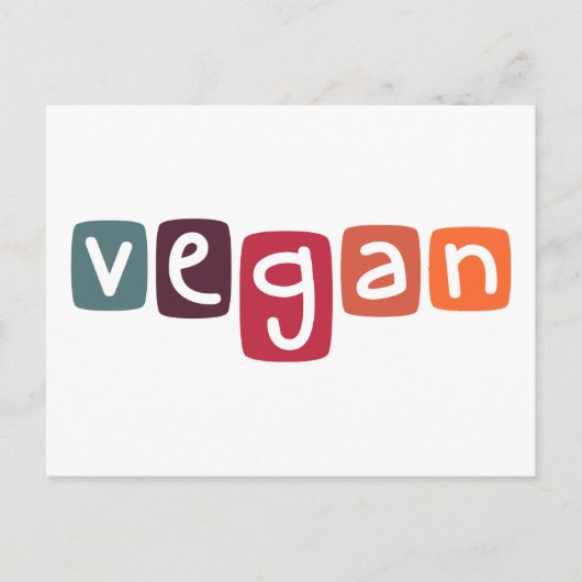 Vegan Postkarte (Vorderseite)