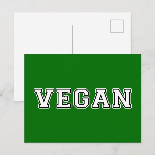 Vegan Postkarte (Vorne/Hinten)