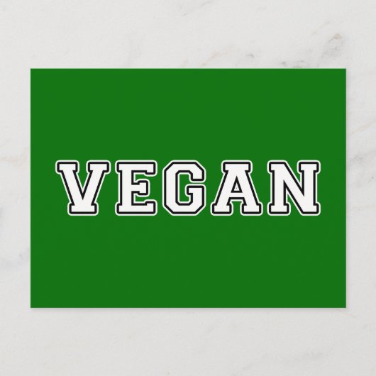 Vegan Postkarte (Vorderseite)