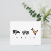Vegan Postkarte (Stehend Vorderseite)