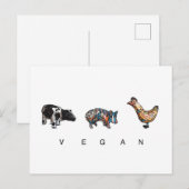 Vegan Postkarte (Vorne/Hinten)