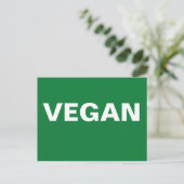 VEGAN POSTKARTE (Stehend Vorderseite)