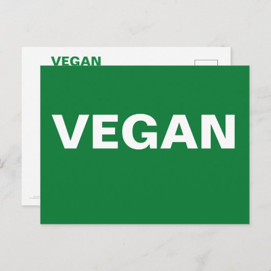 VEGAN POSTKARTE (Vorne/Hinten)
