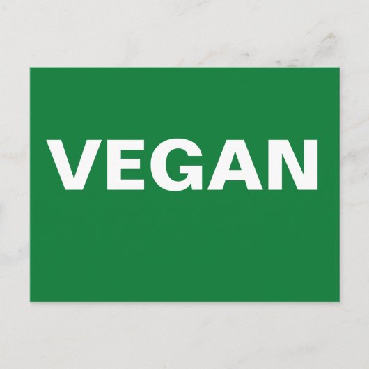 VEGAN POSTKARTE (Vorderseite)