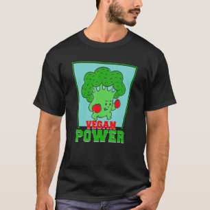 Vegan Power Vegetarian Veggies Boxing Fight Brocco T-Shirt