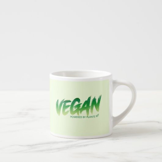 Vegan - Powered by Pflanze Espressotasse (Rechts)