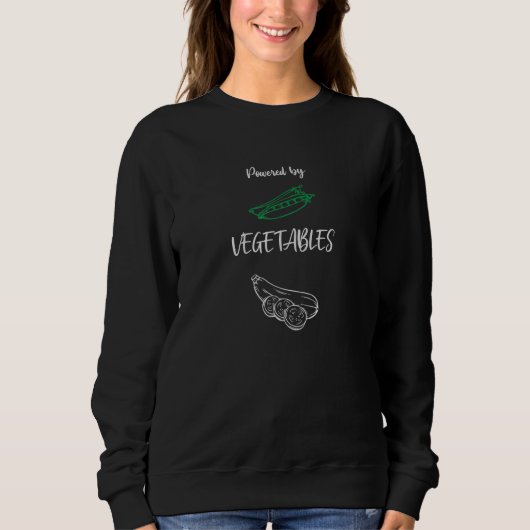 Vegan Powered by Vegetables Cucumber 1 Sweatshirt (Vorderseite)