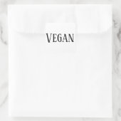 Vegan Quadratischer Aufkleber (Tasche)
