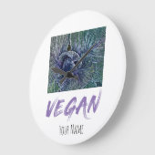 Vegan Red Cabbage Vintage gift Große Wanduhr (Winkel)