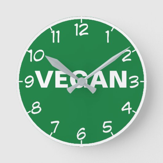VEGAN RUNDE WANDUHR (Vorderseite)