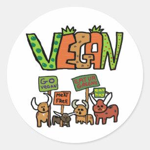 Vegan Runder Aufkleber