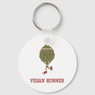 Vegan Runner Artischocke Schlüsselanhänger