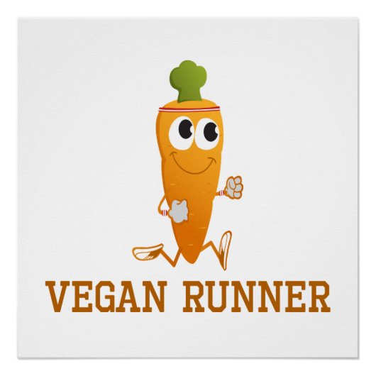 Vegan Runner Carrot Poster (Vorderseite)