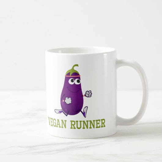 Vegan Runner Eggplant Kaffeetasse (Rechts)