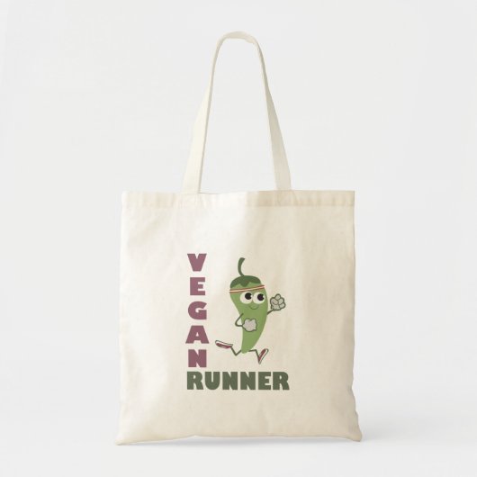 Vegan Runner - Laufender Pfeffer Tragetasche (Vorne)