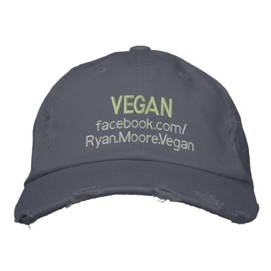 VEGAN Ryan.Moore.Vegan Bestickte Baseballkappe (Vorderseite)