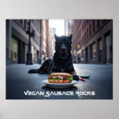VEGAN SAUSAGE ROCKS - FUN POSTER (Vorne)