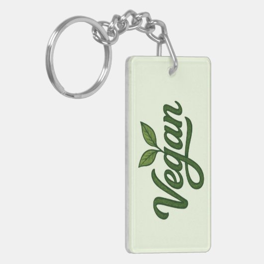 Vegan Schlüsselanhänger (Vorderseite links)