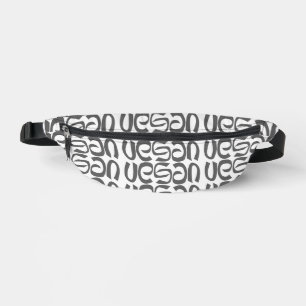 Vegan Schwarz/Weiß Bauchtasche